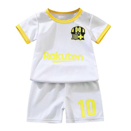 Fotboll Träningsdräkt Barn Pojkar T Shirts Shorts Träningsoverall Set Vit Rakuten 10 1-2 år = EU 74-80