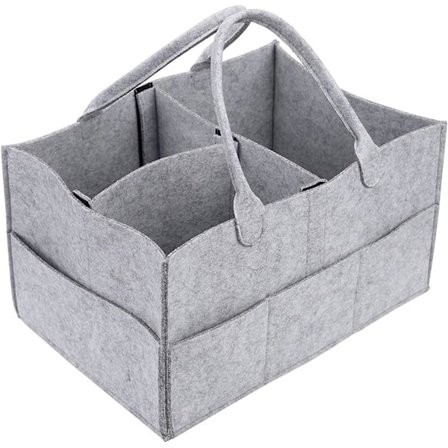 Huopatehdystä valmistettu vauvan vaippajärjestäjä, luksus, kannettava vaipansäilytyskori