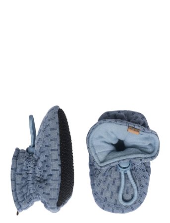 Melton Structure Textile Slippers - Blue - 18/19