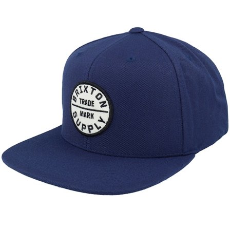 Brixton - Blå snapback Kasket - Oath Iii Washed Navy/White/Black Snapback @ Hatstore