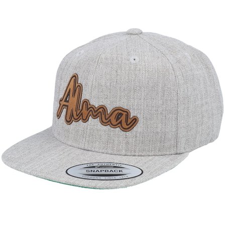 Kinder Kiddo Cap - Grau snapback Cap - Kinder Alma Engraved Patch Heather Grey Snapback @ Hatstore
