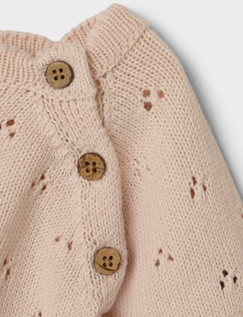 Lil'Atelier Nbfjola Ss Knit Dress Lil - Beige - 68