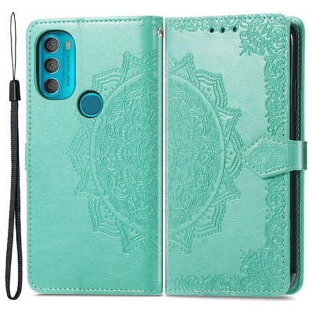 Mandala Motorola Moto G71 5G Flip Etui - Grøn