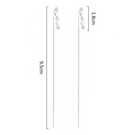 Långa örhängen 1 par Silver