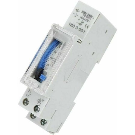 Programmerbar timer, mekanisk timer, 15 minutter til 24 timer programmerbar standard DIN-skinne montert timerrelé, SUL180A【pl】