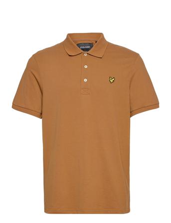 Plain Polo Shirt Polos Short-sleeved Brun Lyle & Scott
