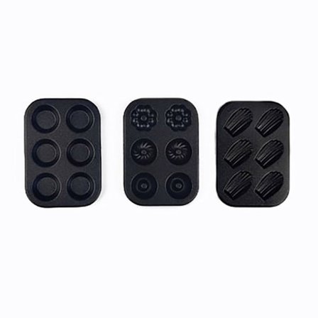 3 stk. Dukkehus Bageplade Miniature Køkkenlegetøj SORT SORT