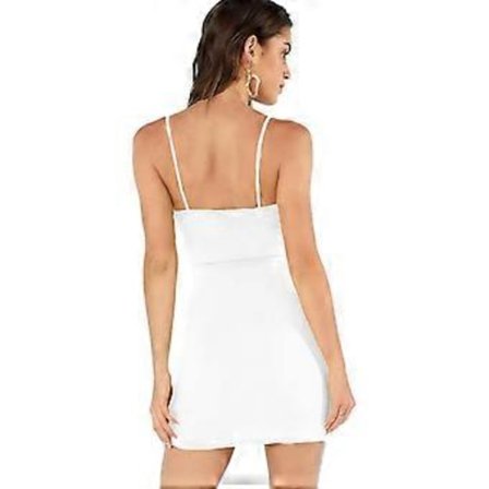 Sexy, rynket, asymmetrisk V-hals bodycon cami-kjole for kvinner (style946)