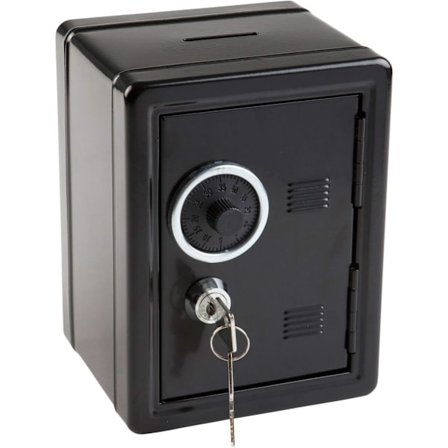 Ekonomiskt kassaskåp, 120 x 105 x 160 mm, svart, 1 styck