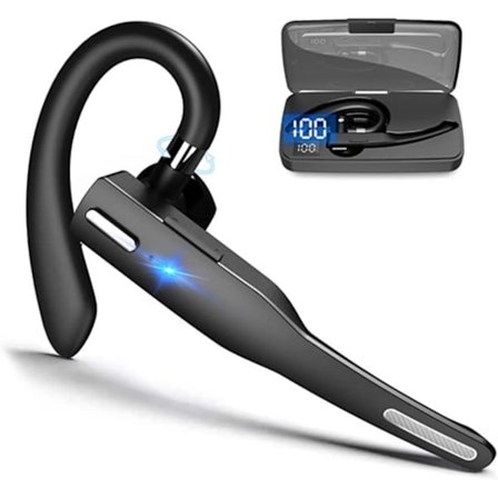 -Business Headset, 2026 Trådløse Over Ear Hodetelefoner med Mikrofon, med 500mA Ladeetui, for Enheter med eller uten Adapter