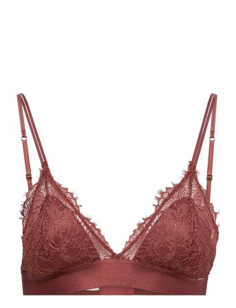 Bra Nora Triangle Bralette Fas Lingerie Bras & Tops Soft Bras Triangle Bras Rosa Lindex