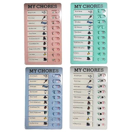 4-delad att göra-lista för barn - Återanvändbar checklista, hem, skola, klassrumsorganisatör, för barn och vuxna, Typ 02 typ 02