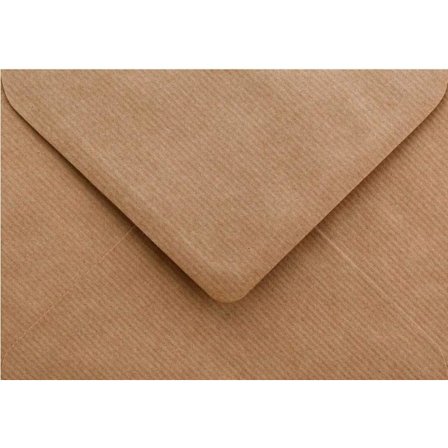25 stk. C6 Almindelige Ribbede Genbrugs Kraft Kort Kuverter Natur Brun (114x162mm A6)
