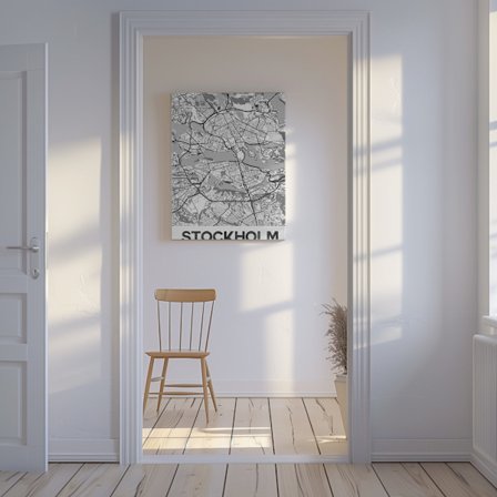 Stockholm White Canvastavla 50x70 cm