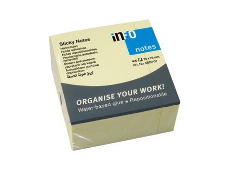 Notes kub 75x75mm gul - Lyreco - Kontorsmaterial - Notes och Post-It - Notes - Kuber