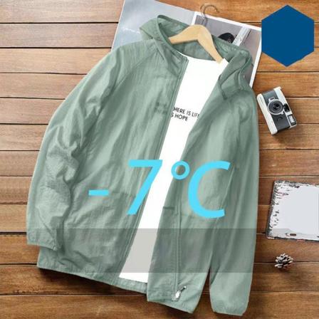 Herr Solskyddsjacka Lätt Andningsbar UV-tröja Långärmad Solskydd Kylning Hoodie för Sommar Fiske Vandring Träning Grön 2XL