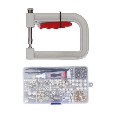 Perleinnsettingsmaskinsett 10 former Nøyaktig posisjonering DIY perleperler Håndpresseinnsettingsmaskiner