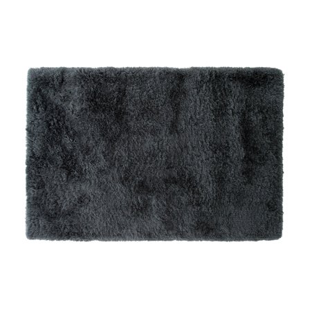 Grace Tæppe, 230x160cm - Mørkegrå Plys Hygge Tæppe - 160x230x3,5cm - Blødt og Behageligt Stue/Soveværelse Tæppe