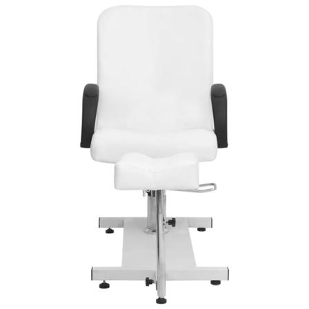 Vidaxl Massagefåtölj Med Fotpall Vit 127x60x98 Cm Konstläder Vit