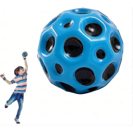 Space Balls Extreme Højspringende Bold & Pop Lyde Meteor Space Ball, Cool Tiktok Pop Springende Rum Blue 1pcs