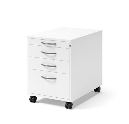 LANAB DESIGN Skrivbordshurts 4 lådor vitlaminat - Lyreco - Kontorsmöbler och inredning - Bord och hurtsar - Hurtsar