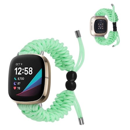 Fitbit Sense / Versa 3 braided watch band - Green
