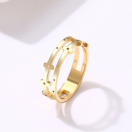 Rostfritt stålring GULD, SILVER guld