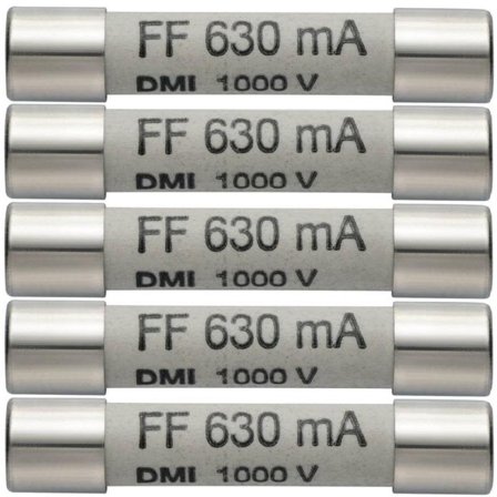 Testo 05900006 Reservesikring 630 mA/1000 V, 5-pk, Måleinstrumenter