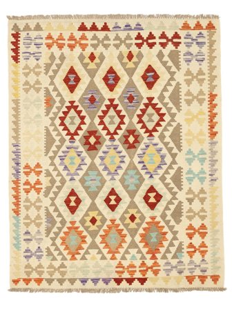 Mały Kilim Afgan Old Style Dywan 152X194 Wełna