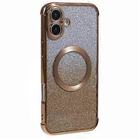 Til iPhone 16 Cover Kompatibel med MagSafe Elektroplettering TPU Gradient Glitter Telefon Cover (Style E)