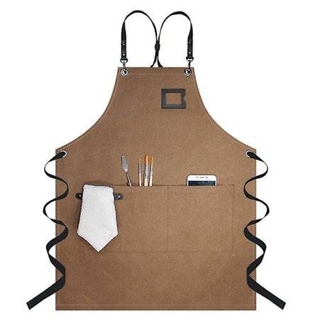 Vedenkestävä pellavainen keittiöesiliina