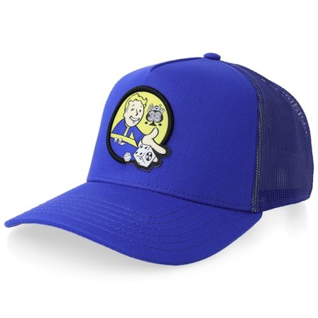 Difuzed - Blauw trucker Cap - Fallout Lucky 38 A-frame Trucker @ Hatstore
