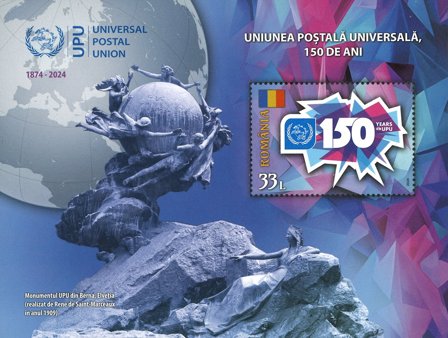 Rumænien - UPU 150 år - Postfrisk miniark