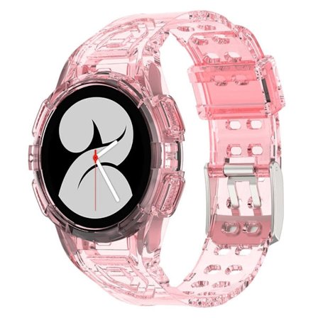 Samsung Galaxy Watch 5 / 4 (44mm) klockarmband med fodral - Transparent Rosa