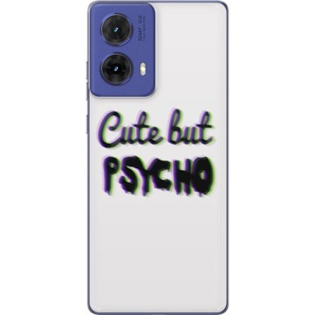 Kompatibel Mobilcover til Motorola Moto G85 Rainbow-farvet legetøjsfigur med et glad ansigt og farverige cirkler i en legesyg studieillustration