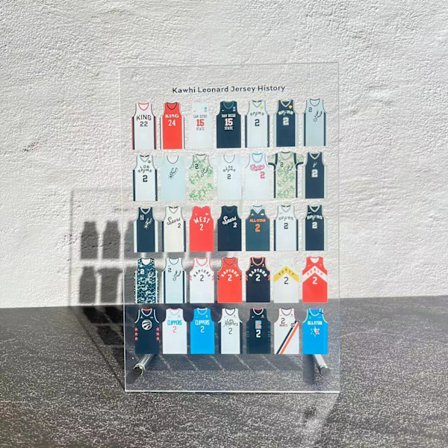 Trøjer, sneakers, souvenirs, fotorammer, albums, plakater, pynt, basketball