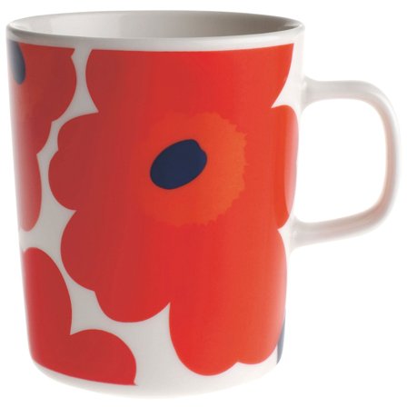 Marimekko OIVA krus 2,5 dl., unikko, rød | KitchenOne