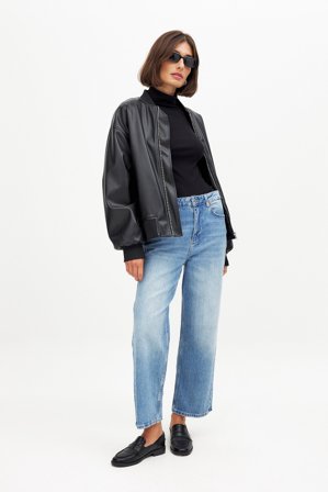 NA-KD - Korte jeans med høyt liv - Korte jeans - Blå - EU 36