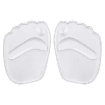 2 stk. halve sem foran foten, selvklebende silikon-sems sko for store høye hæler anti-skli dag og natt plantarpute tilpasset kvinner