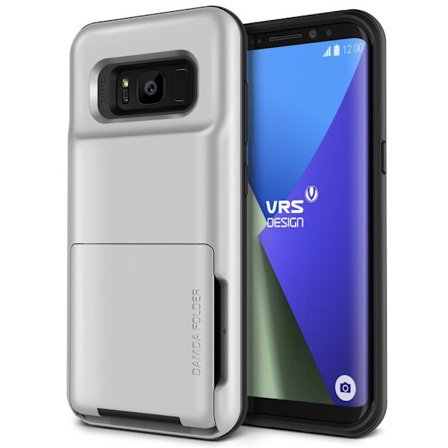 Verus Damda Folder Card Slot Skal till Samsung Galaxy S8 Plus - Silver