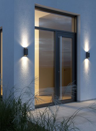 Nico Square vegglampe - sort