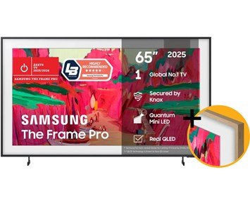 Samsung TQ65LS03FWUXXC + 1059583 - 65" The Frame Pro 4K Neo QLED Mini LED Smart TV med ram