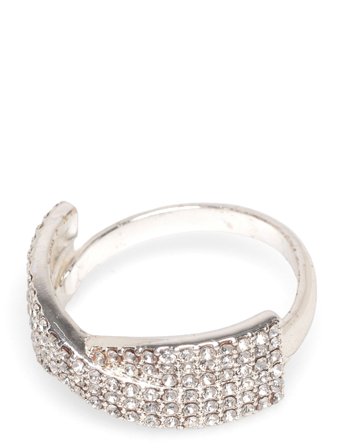 Pilgrim Shea Crystal Ring Silver-Plated - Silver - ONE SIZE
