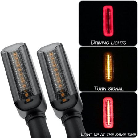 2 STK Blinklys Indikatorlys GUL-RØD GUL-RØD