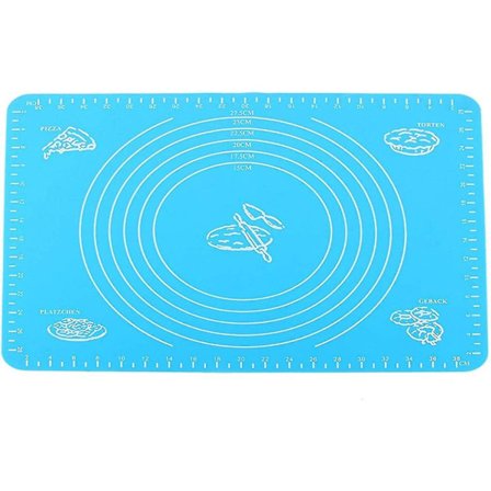 Silikone Varmebestandig Ovn Kagekage Cookie Køkken Madlavning Hjemmeværktøj Med Skala (blå)