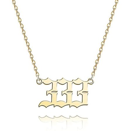 Engelnummer Halskæde Sølv/guld Rustfrit Stål Numerologi Smykker