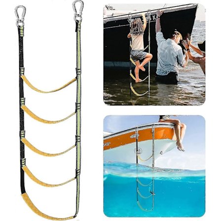Båtstege Repstege, Portabel Fiskelina Stege Förlängningsrepstege Kompatibel Med Uppblåsbar Båt, Ka (Fww)