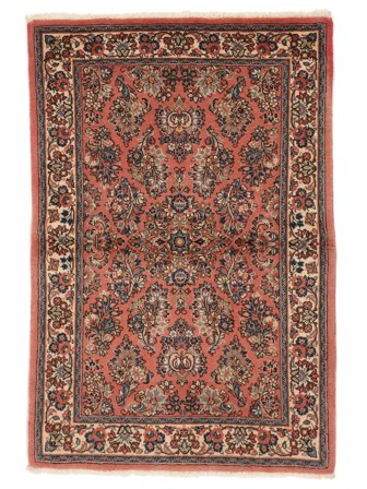 Medallion Small Sarouk Fine Rug 104X154 Wool
