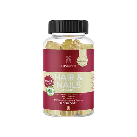 VITAYUMMY Hår & Negler Gummies Hylleblomst 60 stk