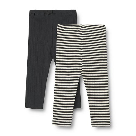 WHEAT Leggings Jules 2-pak Navy Rib Stripe Str 56/1m, Tøj & Bolig, Børnetøj, Børnestrømpebukser
